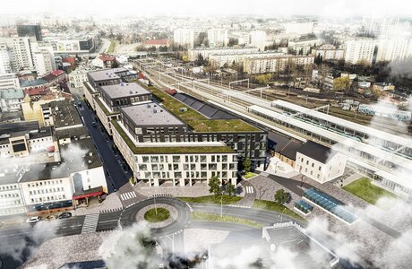 Wizualizacja Regionalnego Dworca Autobusowego w Rzeszowie / MWM Architekci