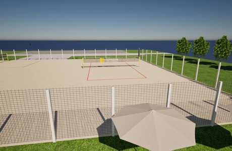 Wizualizacja areny z boiskami do siatkówki plażowej / Materiały UM Rzeszowa