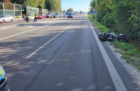 Wypadek w Rudnej Małej. Jedna osoba ranna Wypadek w Rudnek Małej (1.10.2026) / fot. KMP w Rzeszowie