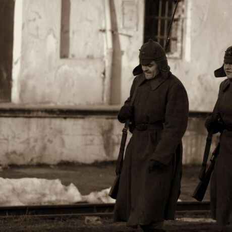 Rekonstrukcja "Na nieludzką ziemię" - Rampa kolejowa - Przemyśl - 28.02.2010 - fot 25