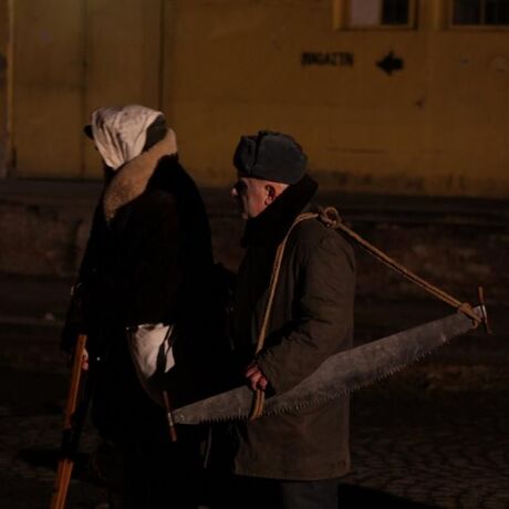 Rekonstrukcja "Na nieludzką ziemię" - Rampa kolejowa - Przemyśl - 28.02.2010 - fot 5
