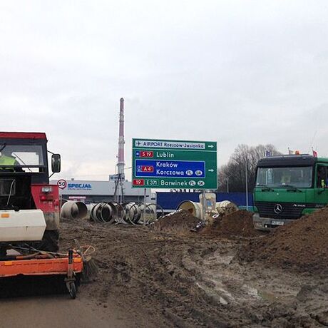 Roboty drogowe na ul. Rzecha - 28.01.2015 - fot 7