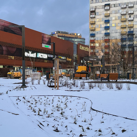 Rzeszów - Budowa ogrodu kieszonkowego na osiedlu Nowe Miasto [styczeń 2025] - fot 9