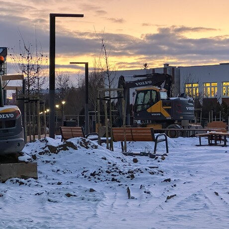 Rzeszów - Budowa ogrodu kieszonkowego na osiedlu Nowe Miasto [styczeń 2025] - fot 2
