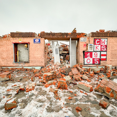 Rzeszów - Prace rozbiórkowe na stadionie Resovii przy ul. Wyspiańskiego - fot 7