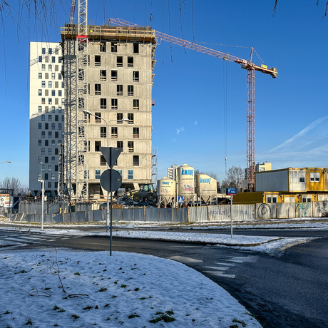 Rzeszów - II etap budowy kompleksu KrakoVska w Rzeszowie [styczeń 2025] - fot 19