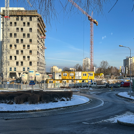 Rzeszów - II etap budowy kompleksu KrakoVska w Rzeszowie [styczeń 2025] - fot 15