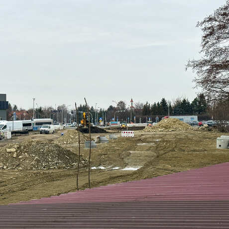 Rzeszów -  Budowa drogi, która połączy ulice Krzyżanowskiego i Wieniawskiego [luty 2025] - fot 15