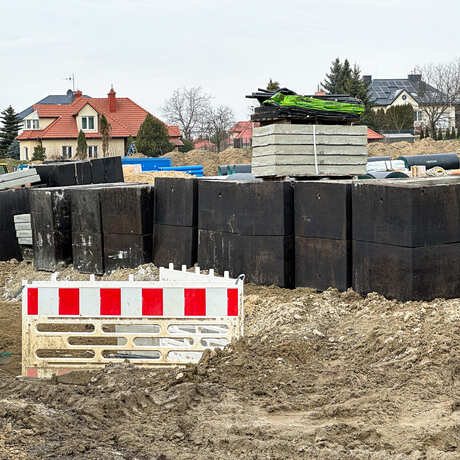 Rzeszów -  Budowa drogi, która połączy ulice Krzyżanowskiego i Wieniawskiego [luty 2025] - fot 22