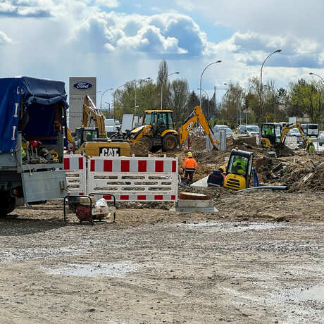 Rzeszów - Budowa połączenia al. Krzyżanowskiego z ul. Wieniawskiego [kwiecień 2025] - fot 21