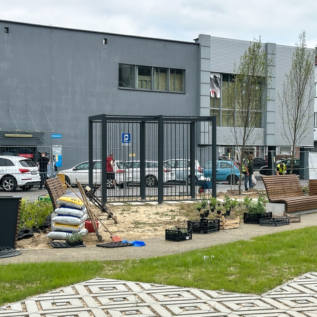 Rzeszów - Budowa ogrodu kieszonkowego w centrum Rzeszowa, przy ul. Jagiellońskiej [czerwiec 2025] - fot 10
