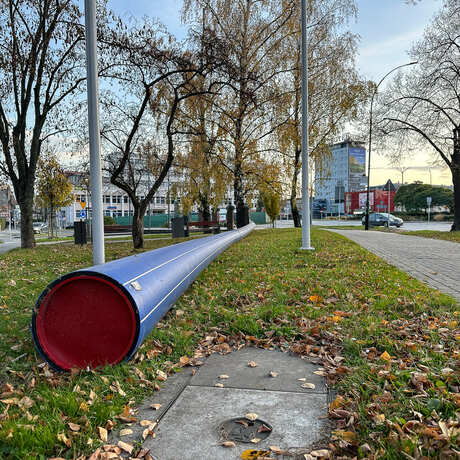 Rzeszów - Przygotowywanie terenu pod budowę biurowca Corner Point [listopad 2025] - fot 2