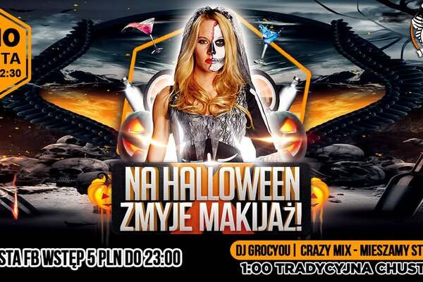 Na Halloween Zmyje Makijaż