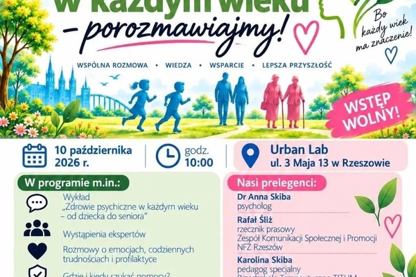 Zdrowie psychiczne w każdym wieku – porozmawiajmy