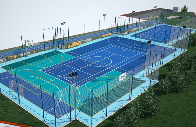 Rozbudowa infrastruktury sportowej przy VIII LO w Rzeszowie. Powstaną m.in. dwa boiska [WIZUALIZACJE]