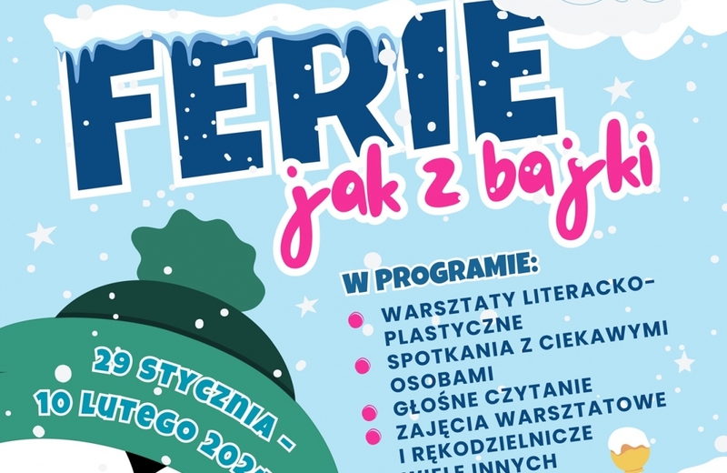 "Ferie jak z bajki" w filiach WiMBP. Ponad 60 wydarzeń