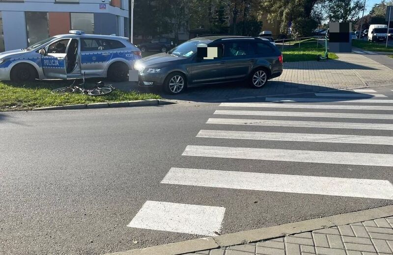Potrącenie rowerzysty na ul. Króla Augusta w Rzeszowie