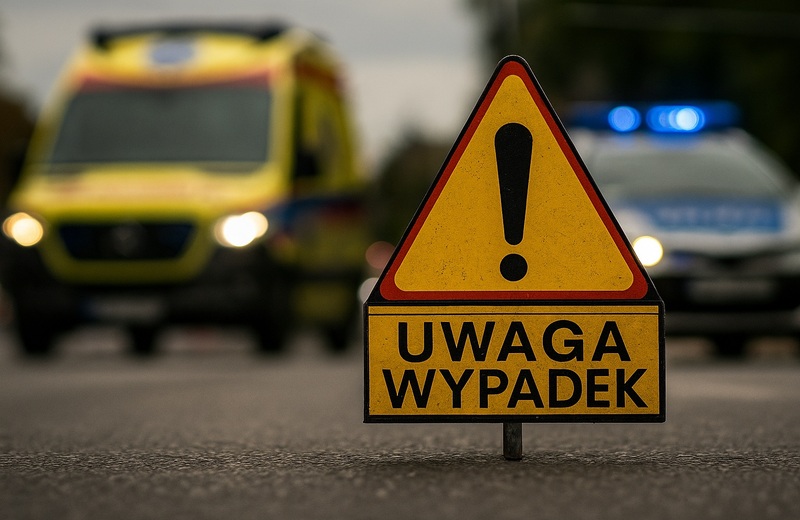 Wypadek na autostradzie A4 w Woli Dalszej. Samochód wypadł z drogi