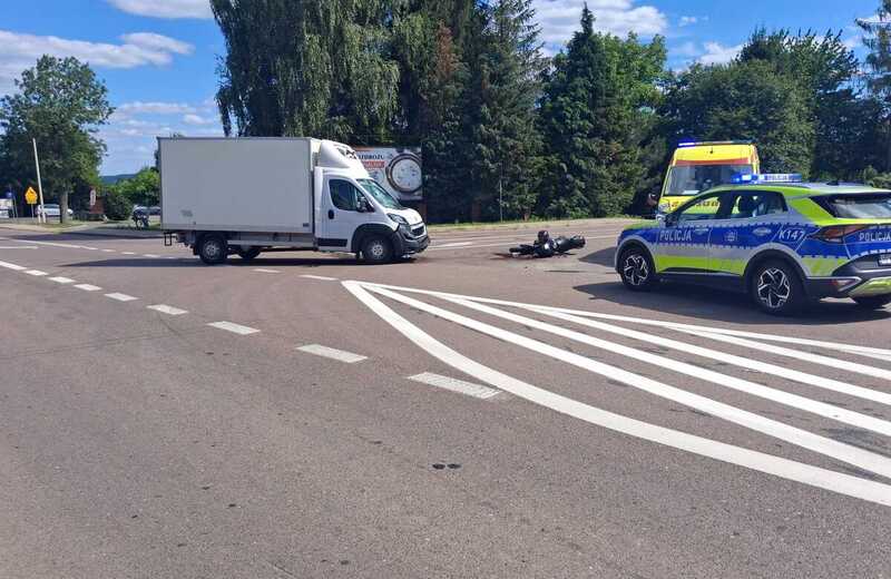 Dwa zdarzenia z udziałem motocyklistów na drogach Rzeszowa i powiatu
