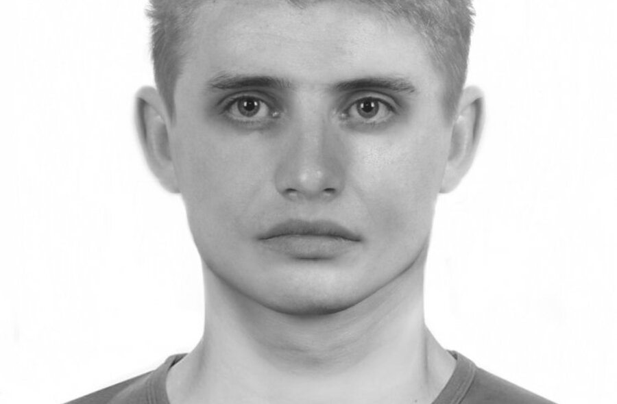 Portret pamięciowy poszukiwanego mężczyzny, fot. KWP Rzeszów