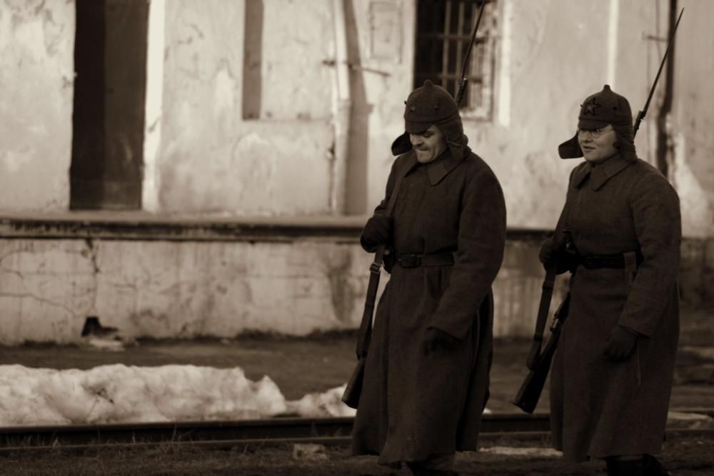 Rekonstrukcja "Na nieludzką ziemię" - Rampa kolejowa - Przemyśl - 28.02.2010