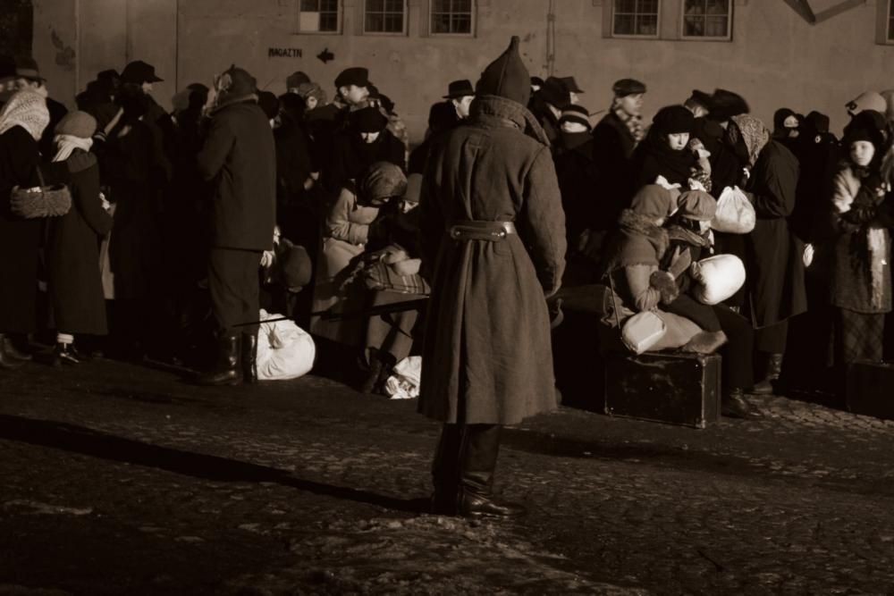 Rekonstrukcja "Na nieludzką ziemię" - Rampa kolejowa - Przemyśl - 28.02.2010