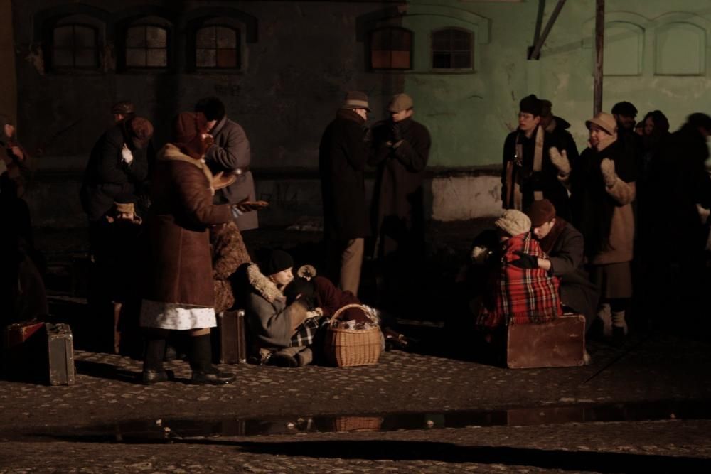 Rekonstrukcja "Na nieludzką ziemię" - Rampa kolejowa - Przemyśl - 28.02.2010