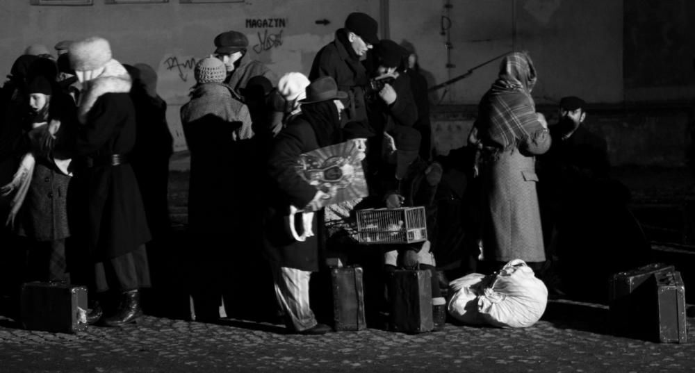 Rekonstrukcja "Na nieludzką ziemię" - Rampa kolejowa - Przemyśl - 28.02.2010