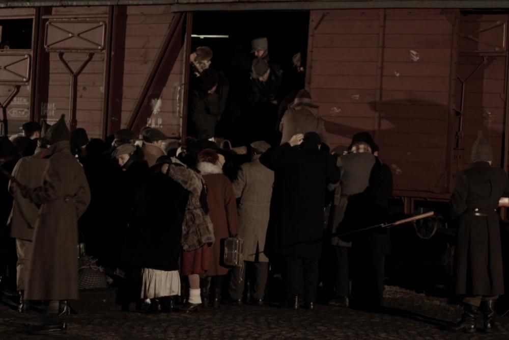 Rekonstrukcja "Na nieludzką ziemię" - Rampa kolejowa - Przemyśl - 28.02.2010