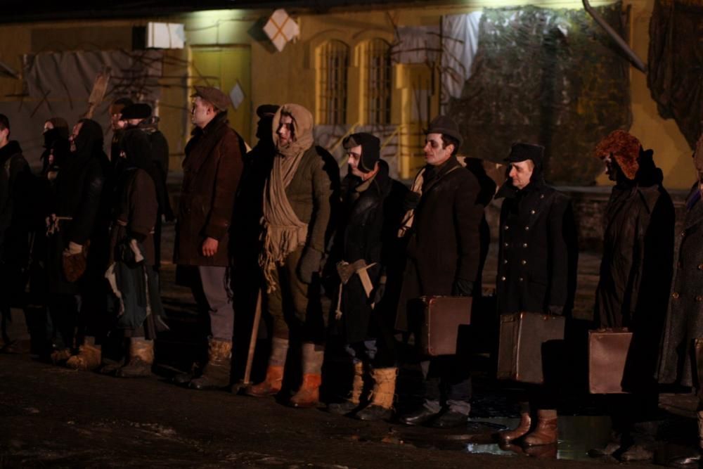 Rekonstrukcja "Na nieludzką ziemię" - Rampa kolejowa - Przemyśl - 28.02.2010