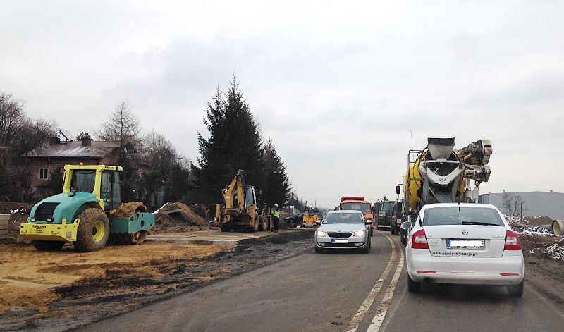 Roboty drogowe na ul. Rzecha - 28.01.2015