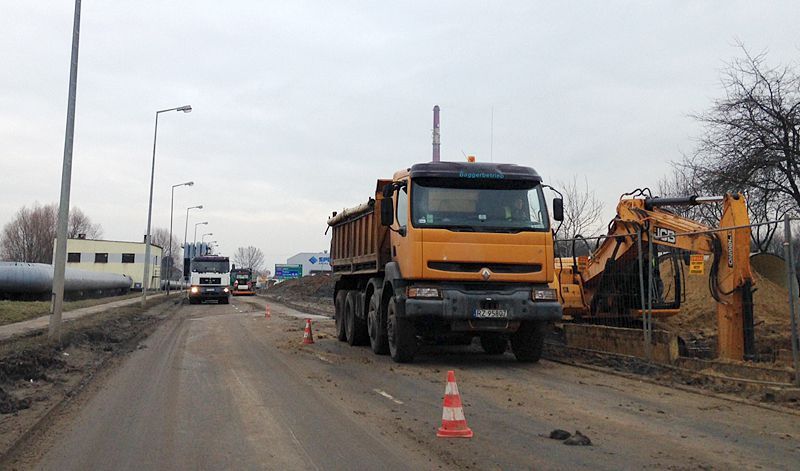Roboty drogowe na ul. Rzecha - 28.01.2015