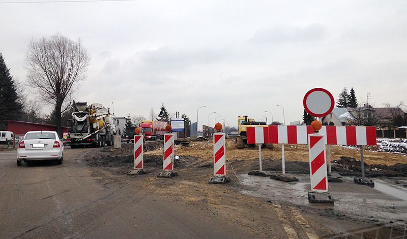 Roboty drogowe na ul. Rzecha - 28.01.2015