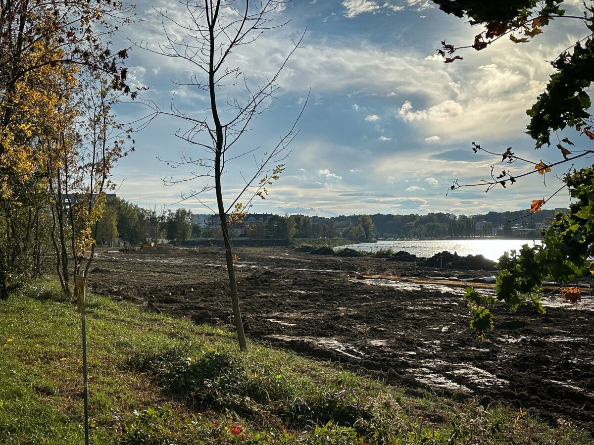Rzeszów - Budowa miejskiej plaży nad Wisłokiem [październik 2024]