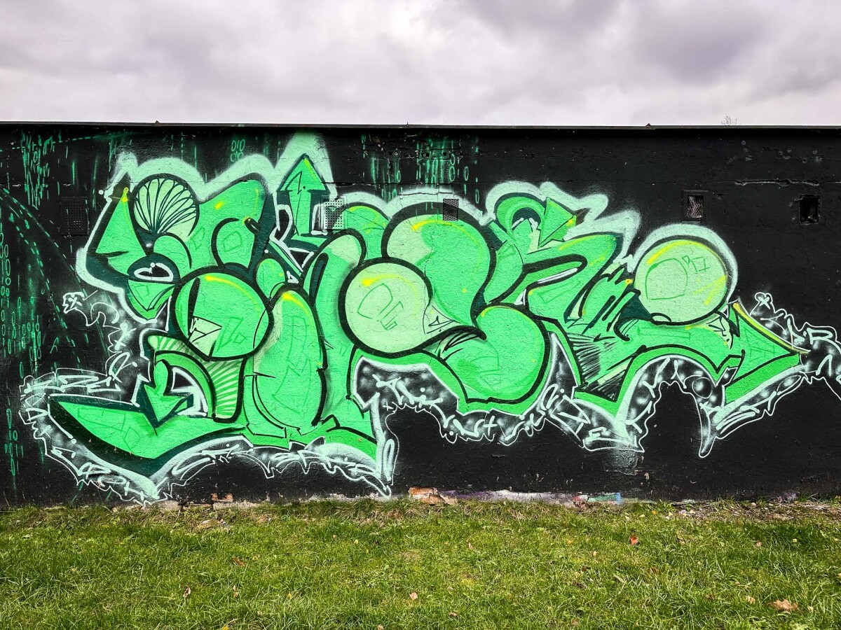 Rzeszów - Graffiti na garażach w Parku Zdrowia na osiedlu Kmity
