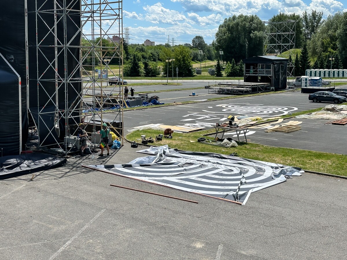 Rzeszów - Budowa sceny Koncertu Głównego ESK 2025