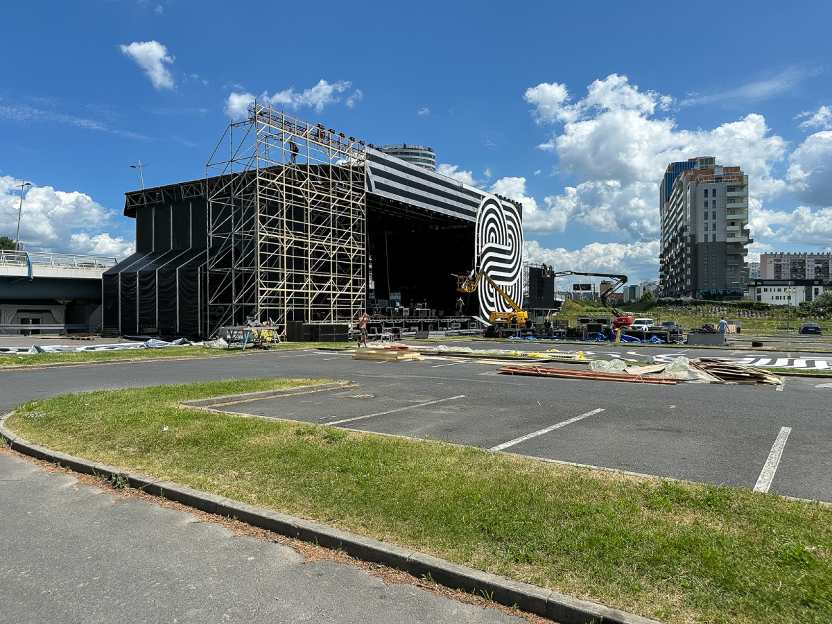 Rzeszów - Budowa sceny Koncertu Głównego ESK 2025