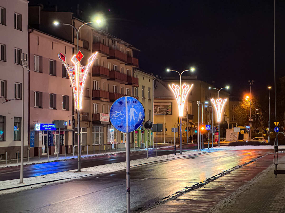 Rzeszów - Świąteczne oświetlenie Rzeszowa w sezonie 2025 / 2026