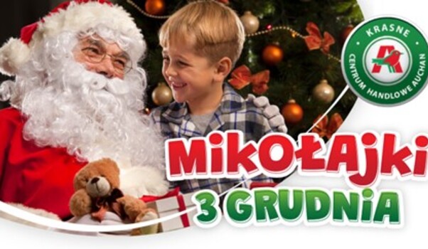 Mikołajki i finał konkursu plastycznego Ekologiczna Rodzinka 3 grudnia w Auchan Krasne - art. sposn.