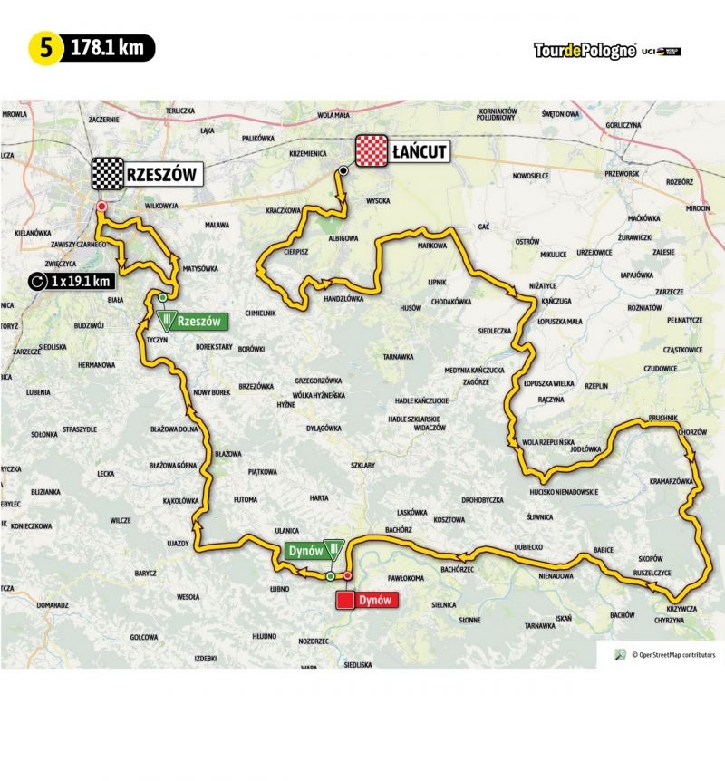 Cała trasa V etapu Tour de Pologne / materiały Tour de Pologne