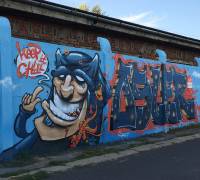 Graffiti przy ul. Żeglarskiej - zdj. 1